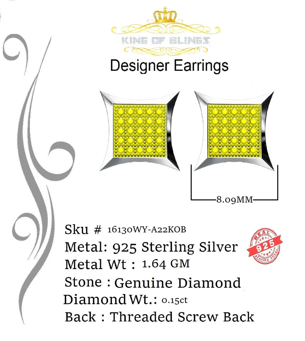 0.15ct Diamond 925 Sterling Silver Kite Stud Earrings W67028