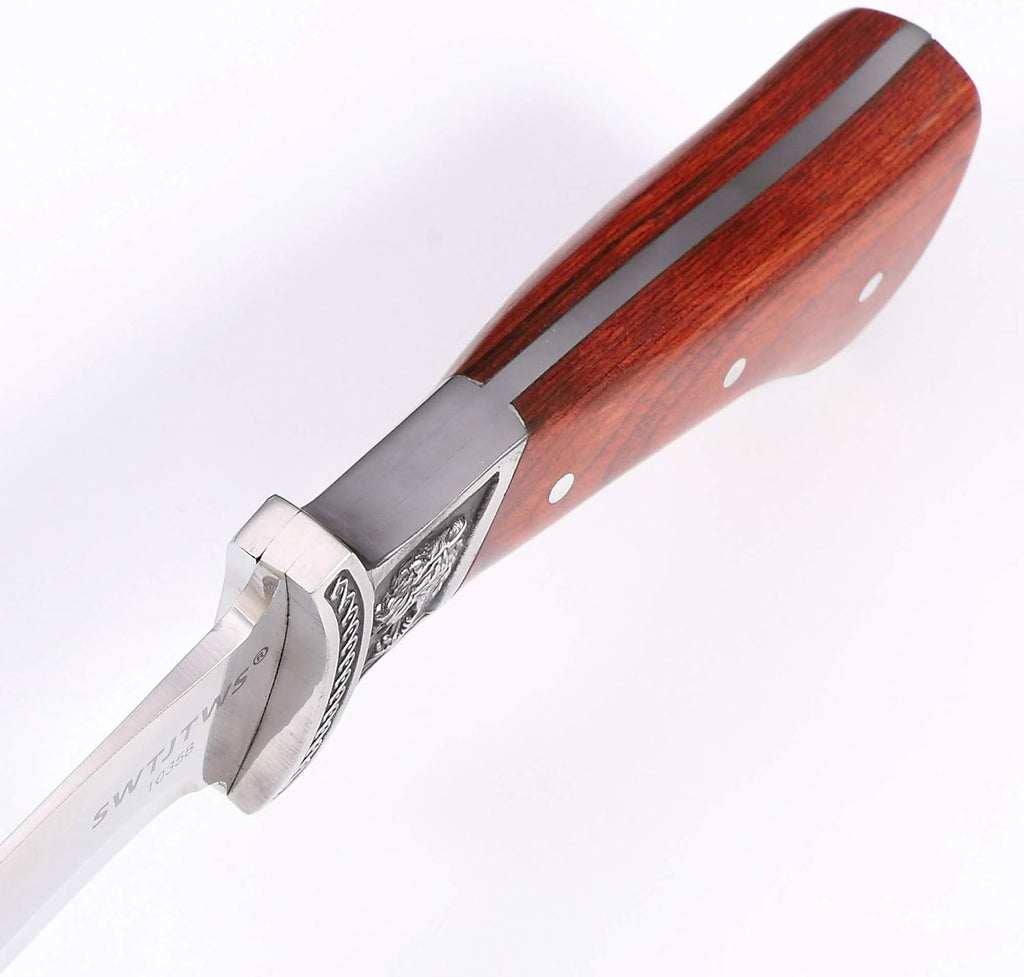 Fixed Blade Jungle Knife with Mahogany Handle G118
