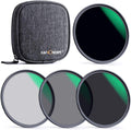 49mm Fixed ND Lens Filter Kit, Neutral Density ND4 ND8 ND64 ND1000 Filter Set with 4-Filter Pouch T735190
