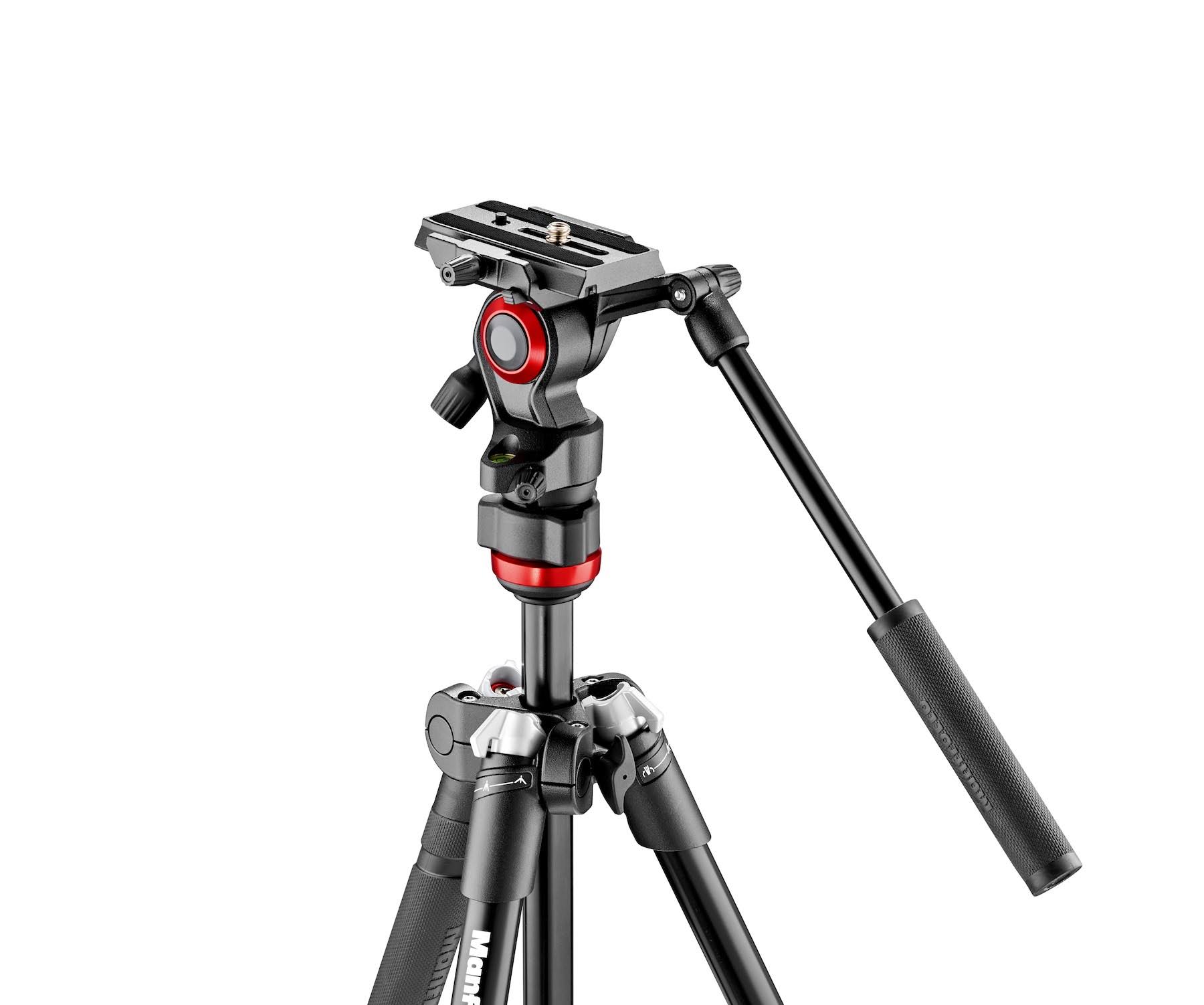 Black Aluminum Tripod Kit with Fluid Video Head M5879