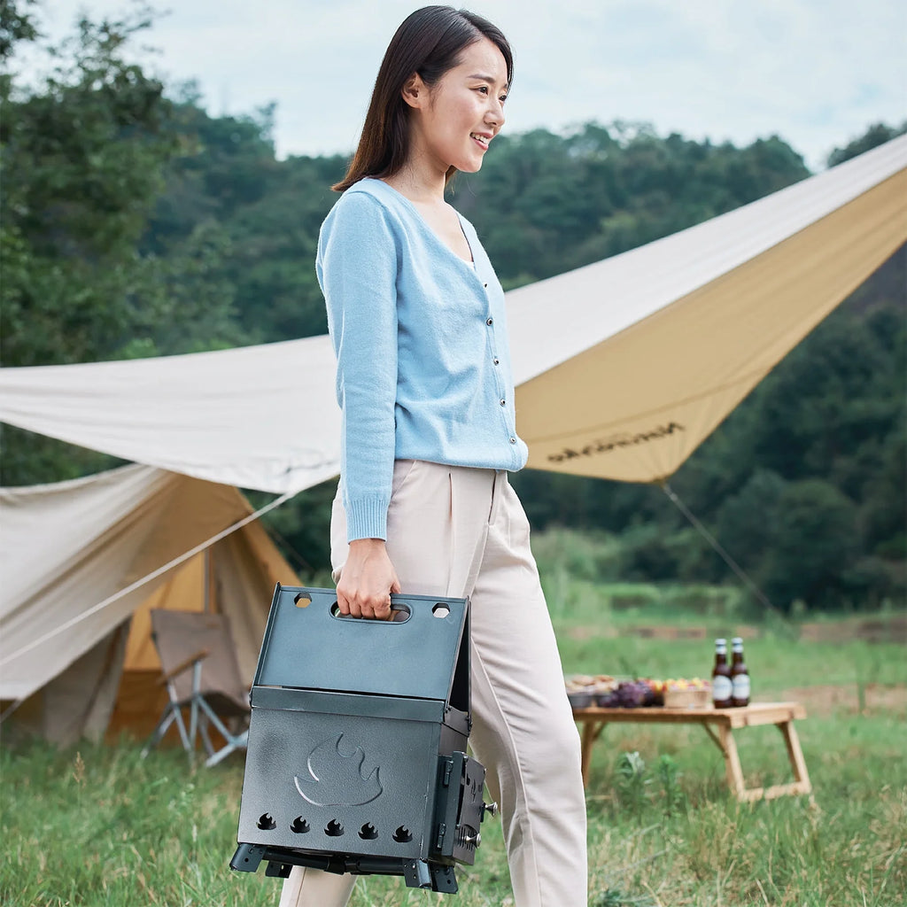 Portable Wood Burning Camp Tent with Chimney O18252