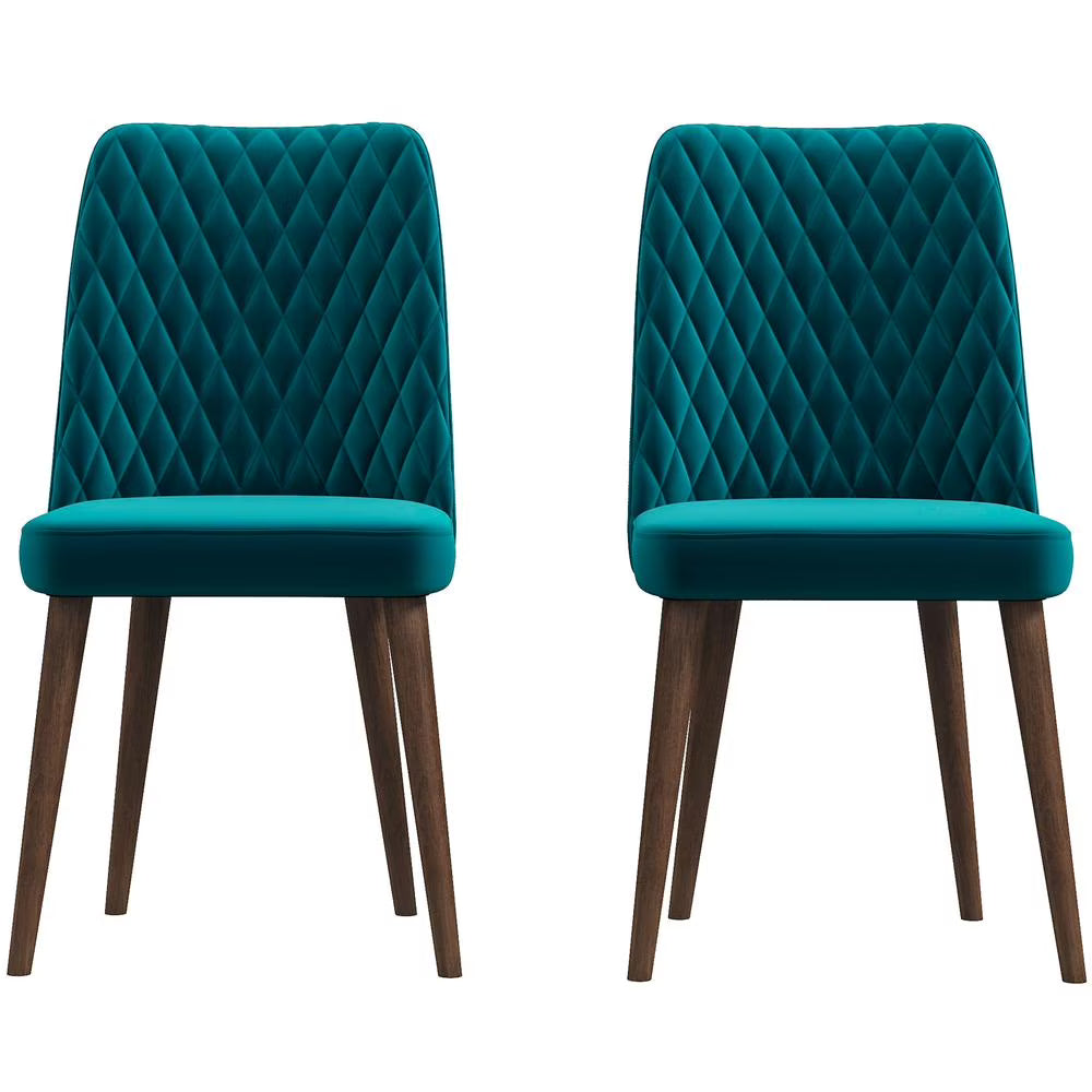 Turquoise Velvet Dining Chair (Set of 2) O520