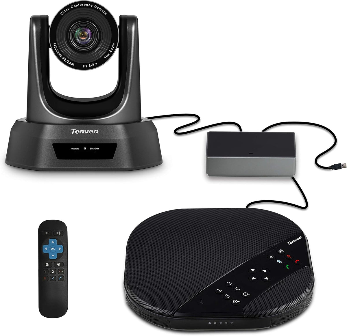 10X Optical Zoom USB PTZ Conference Camera with Expansion Microphones N381143