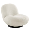 Black Ivory Upholstered Swivel Chair Z402