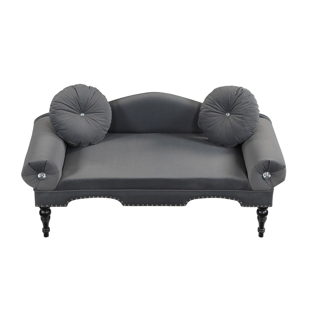 Grey Velvet Upholstered Sofa U880872