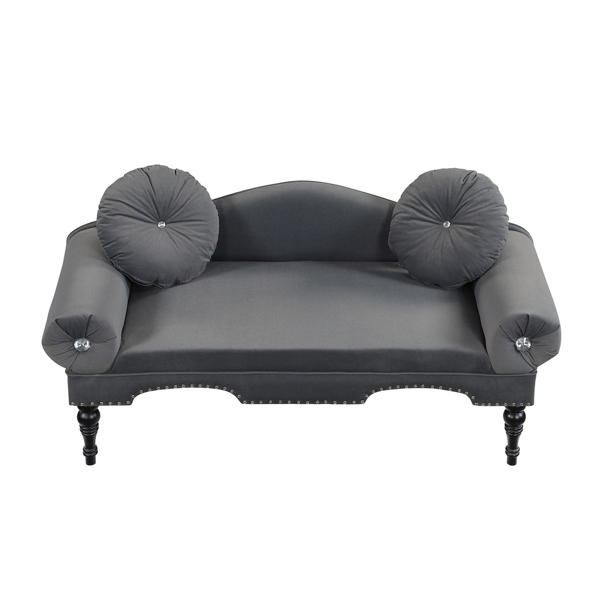Grey Velvet Upholstered Sofa U880872