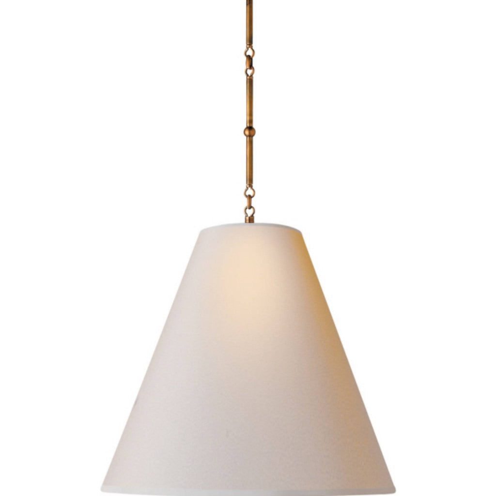 2 Light Hand-Rubbed Antique Brass Hanging Shade Ceiling Light L5563