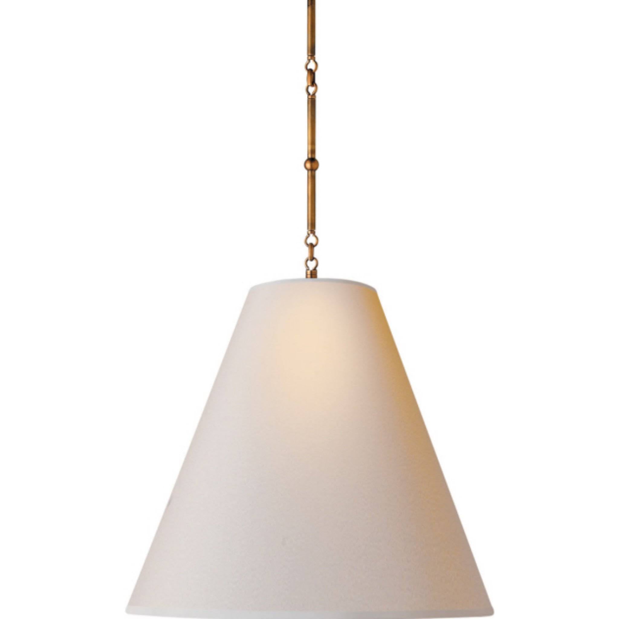 2 Light Hand-Rubbed Antique Brass Hanging Shade Ceiling Light L5563