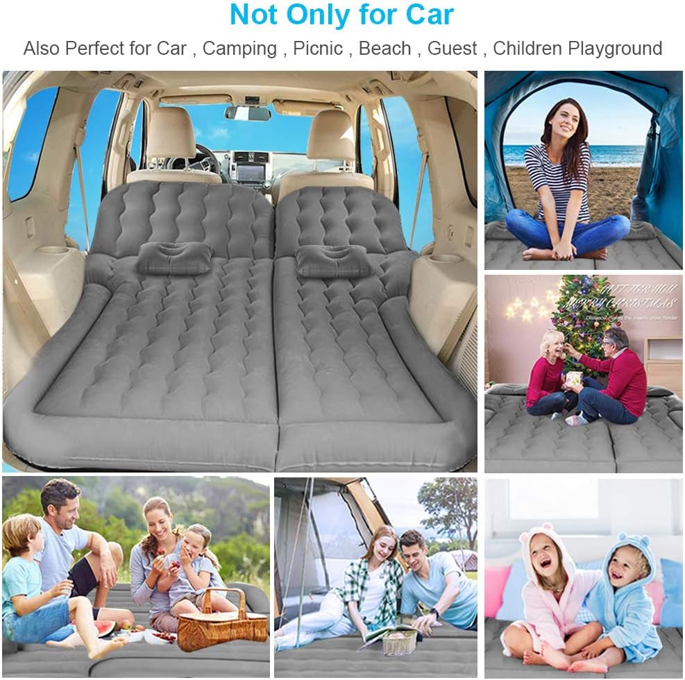 Car Air Mattress Auto Inflatable Car Bed Camping Sleeping Bed Q56341