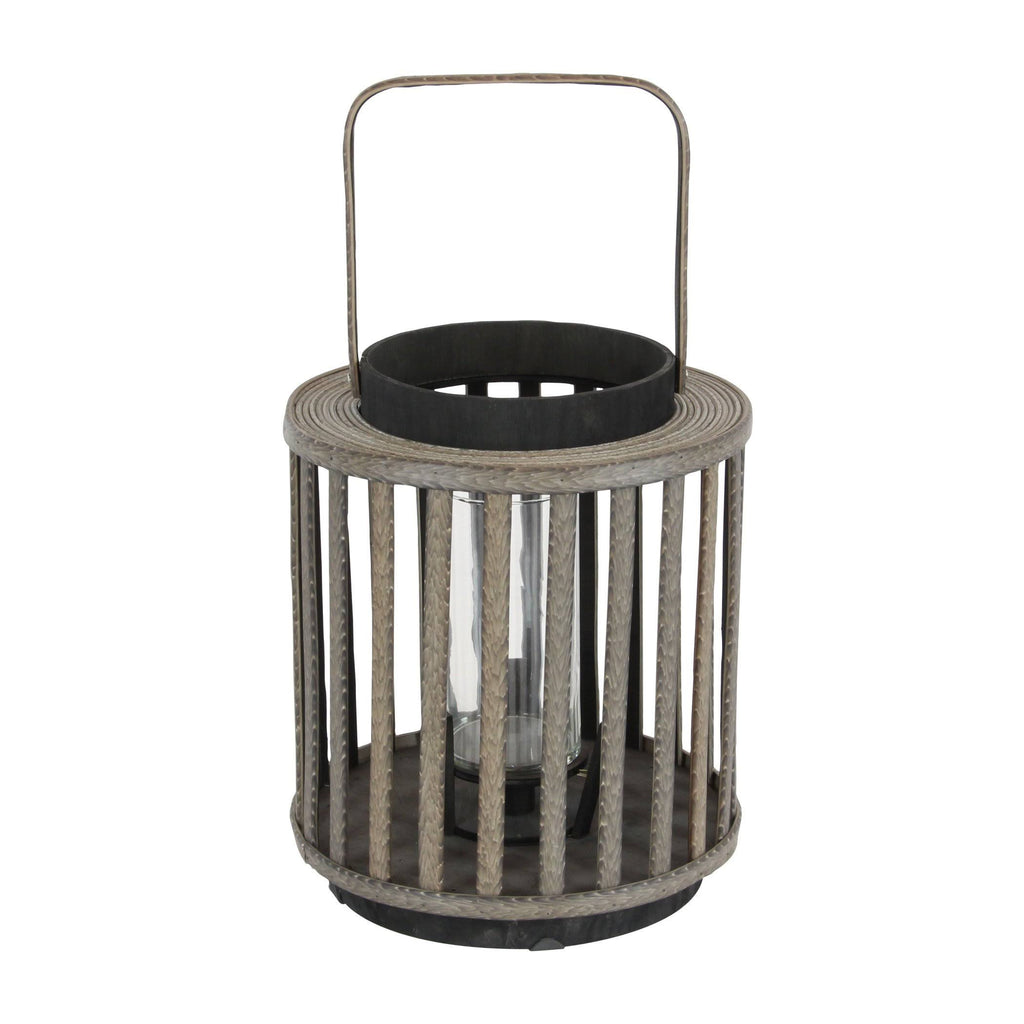 Wood Glass Lantern D64292