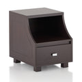 Walnut 1-Drawer Storage End Table C5460