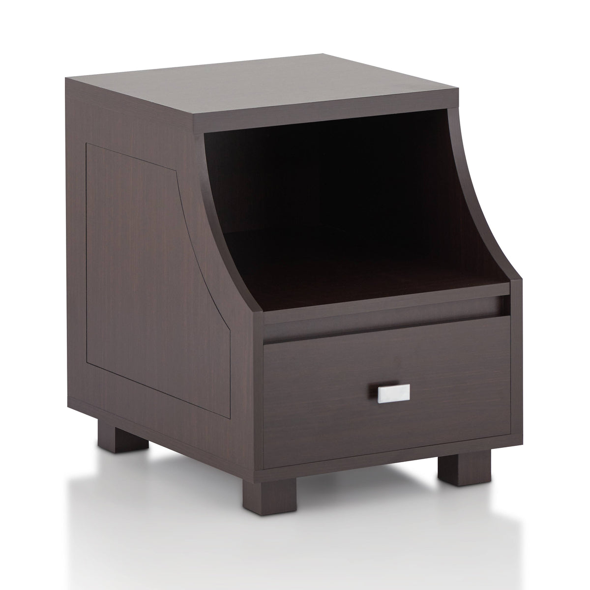 Walnut 1-Drawer Storage End Table C5460