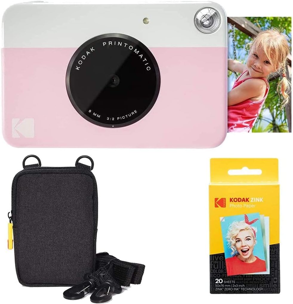 Green Instant Camera + Zink Paper (20 Sheets) + Case E4925