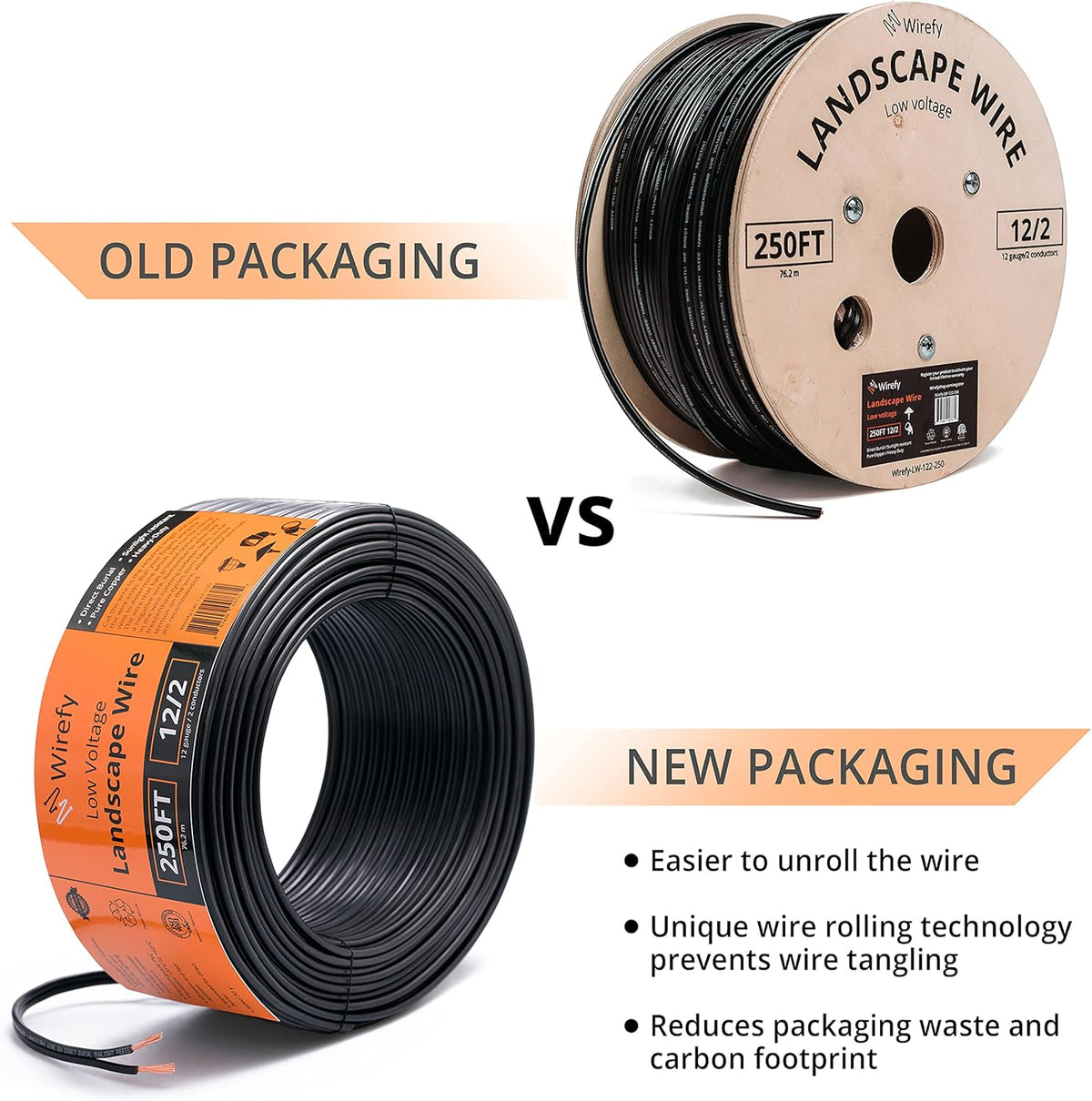 12/2 Low Voltage Landscape Lighting Wire 250 Feet H9091