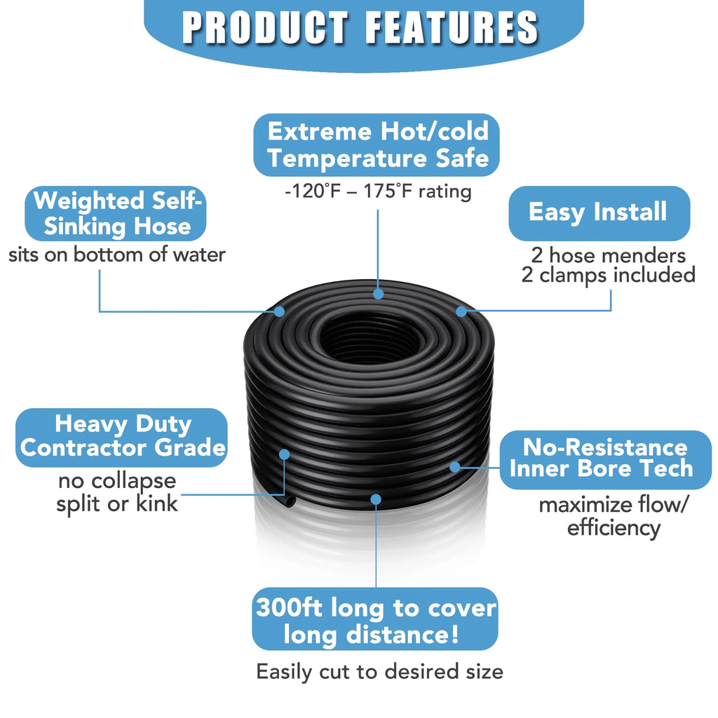300 Foot Heavy Duty Weighted Sink Hose F832936