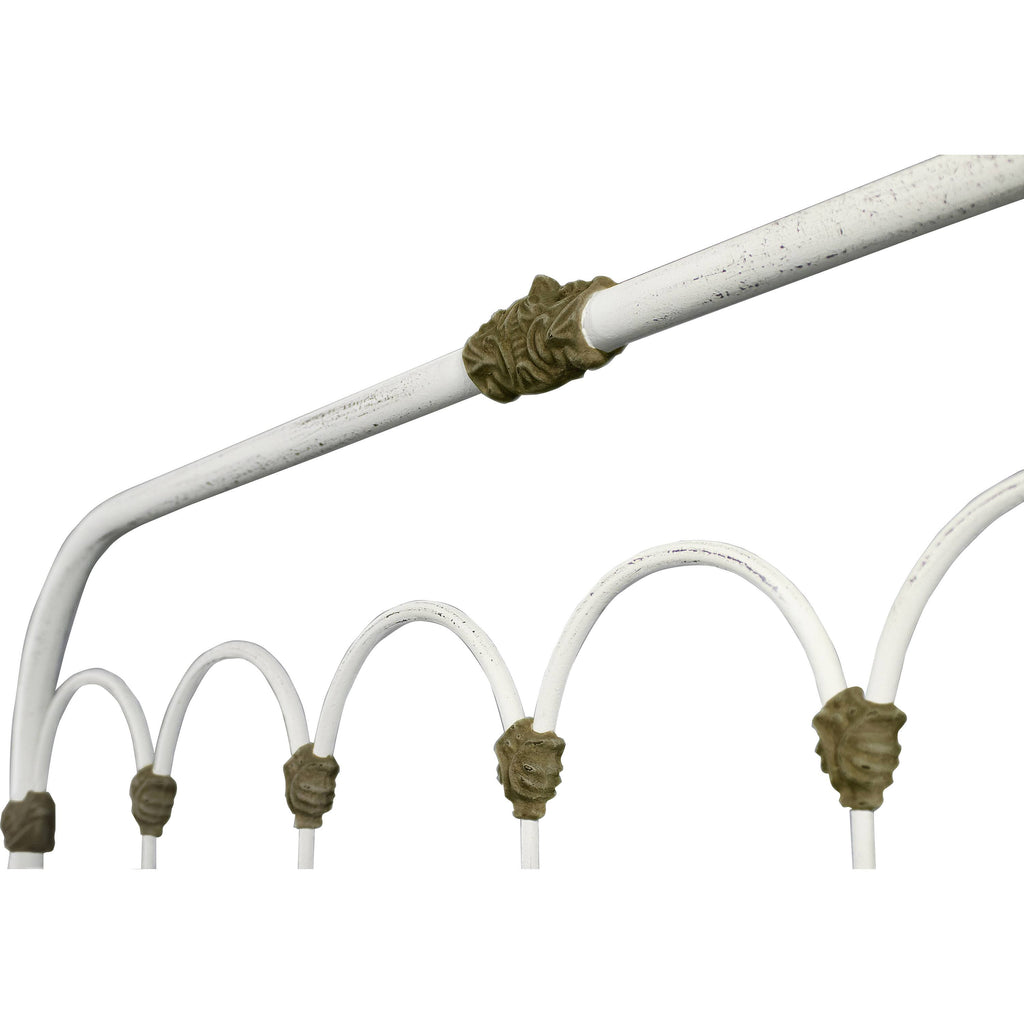 Vintage White Iron Bed - Twin Q4388
