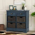 Antique Navy 2 Drawer Accent Chest A74145