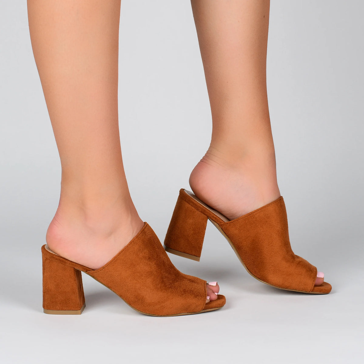 Wide Width Peep Toe Block Heel Sandals H969