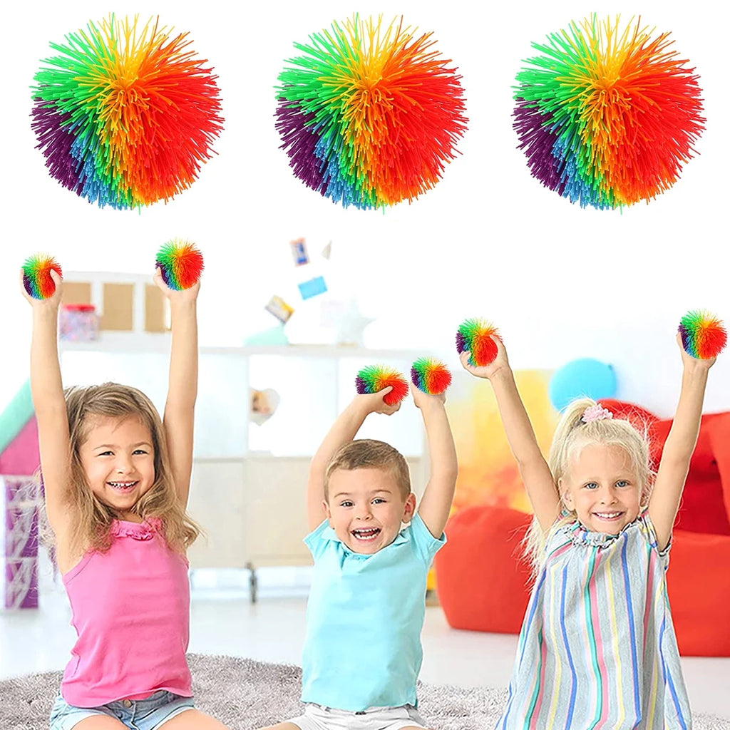 12pcs Silicone Sensory Stringy Balls W8050