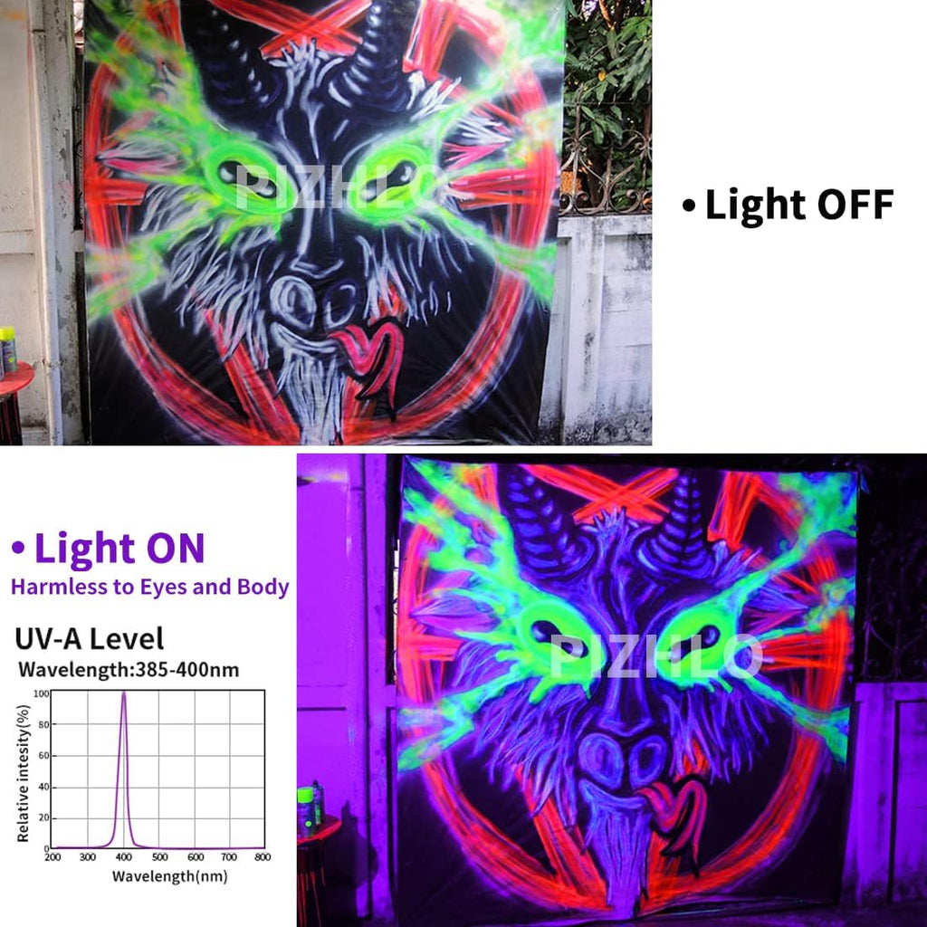 4 Pack 30W Black Light Bar with Switch, Plug and 5ft Cable I869831