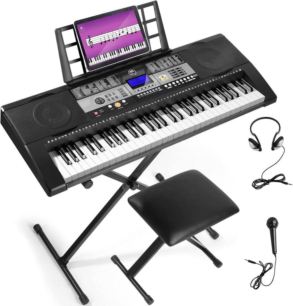 61 Key Portable Electric Piano Keyboard with Stand N244