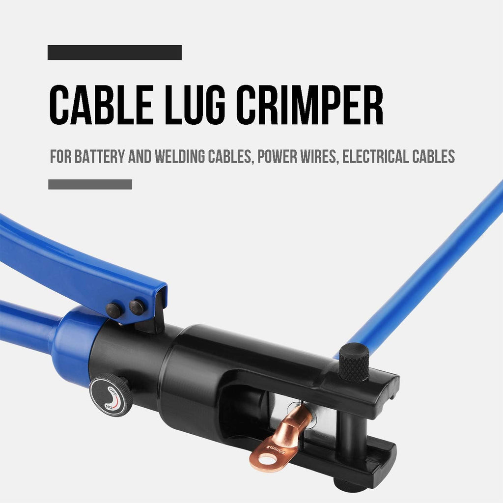 Hydraulic Cable Lug Tool, 6 AWG to 4/0 AWG Battery Cable Crimping Tool Set F9447