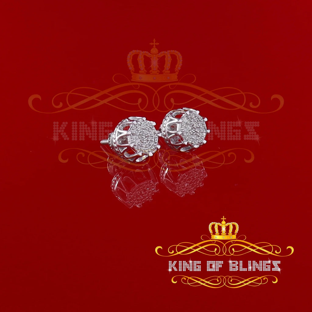 925 Sterling Silver Diamond Stud Earrings A2498