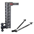 Adjustable 20" Drop Hitch with Dual-Ball, Pintle Lock, Stabilizer Kit for 2" Receiver D2921