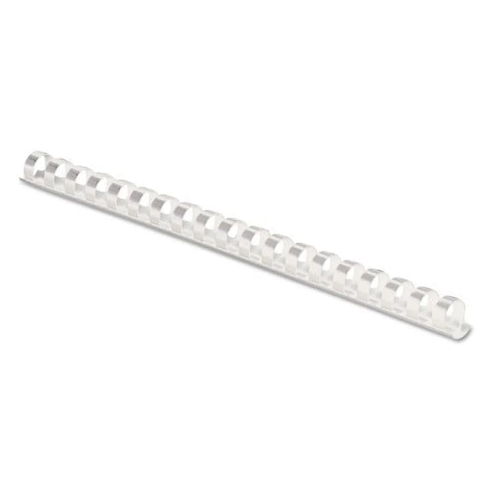 White Plastic Comb Bindings, 90 Sheet Capacity, 100 Combs/Pack R35601