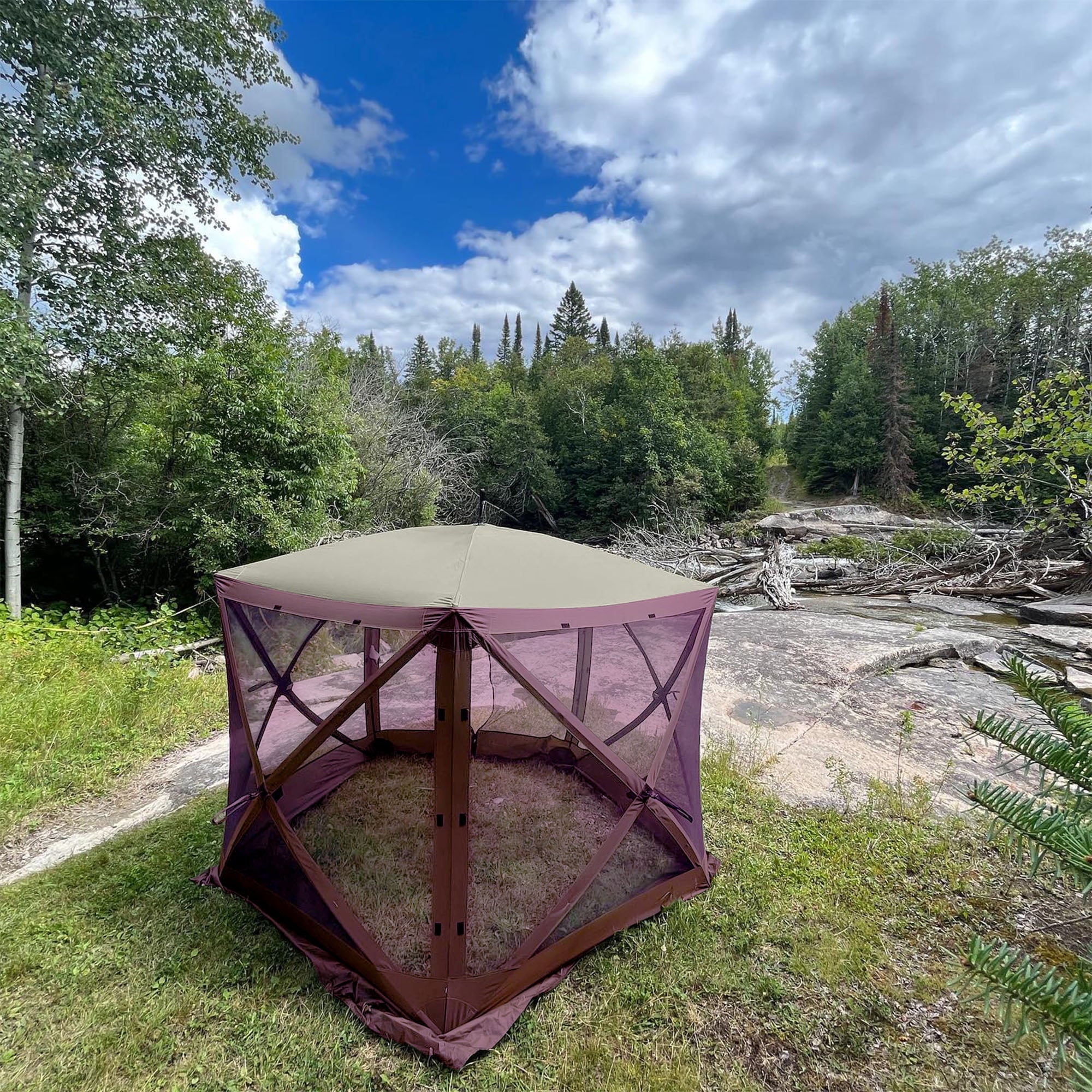 Plum 9x9 Ft Portable Camping Canopy Shelter I970288