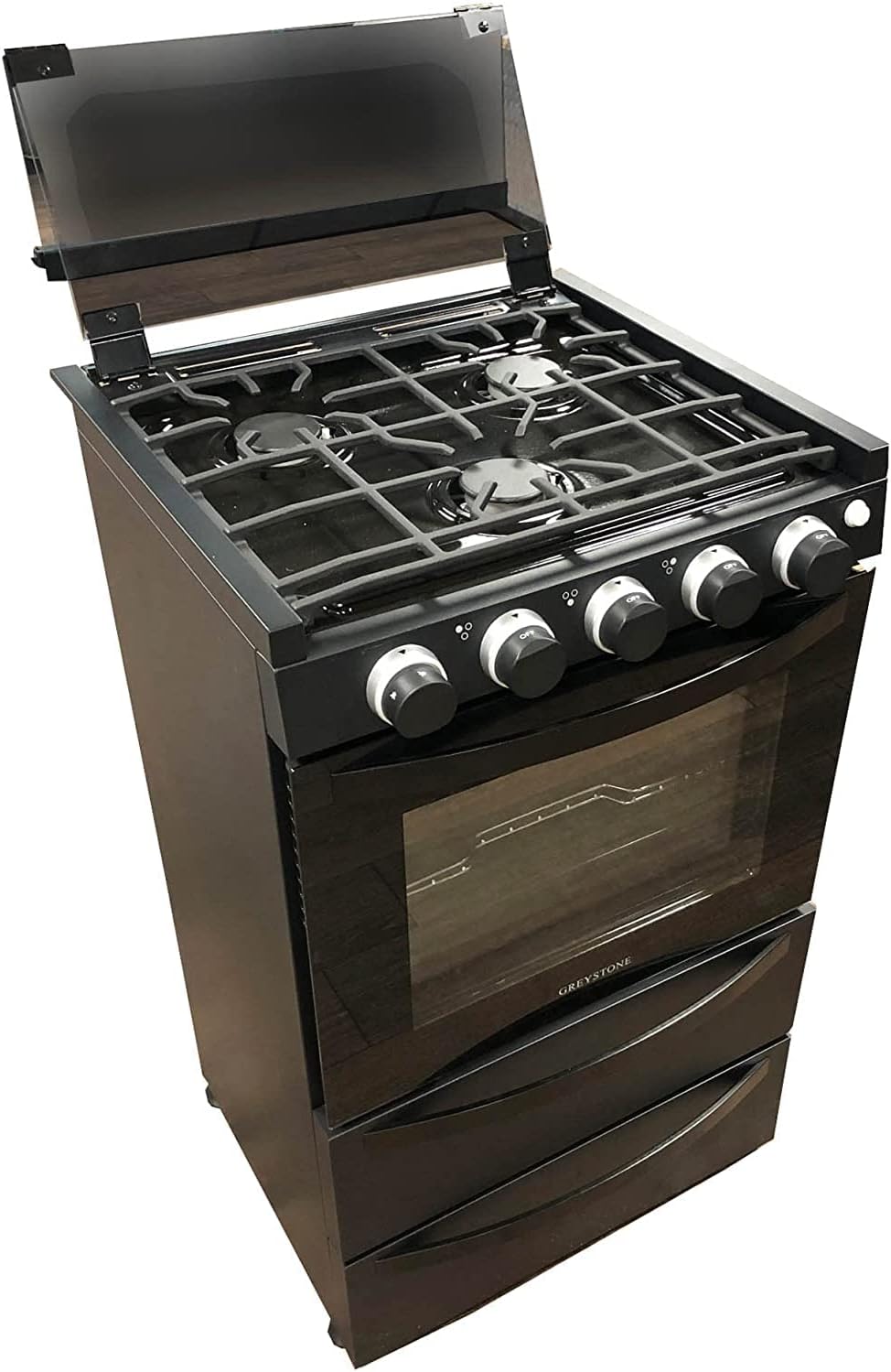12 Volt 21 Inch Black RV Gas Range and Cooktop C905230