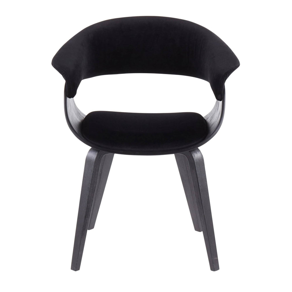 Cream Fabric Zebra Wood Dining Accent Chair S3099