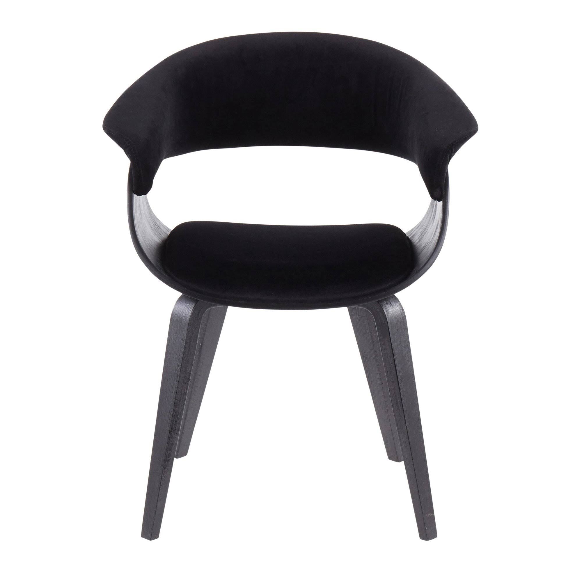 Cream Fabric Zebra Wood Dining Accent Chair S3099