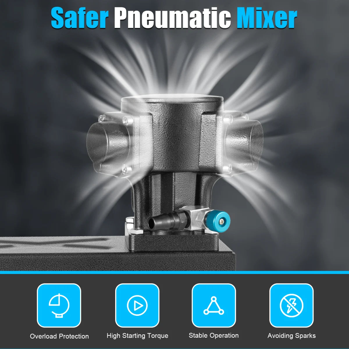 5 Gallon Stainless Steel Pneumatic Paint Mixer Y96525