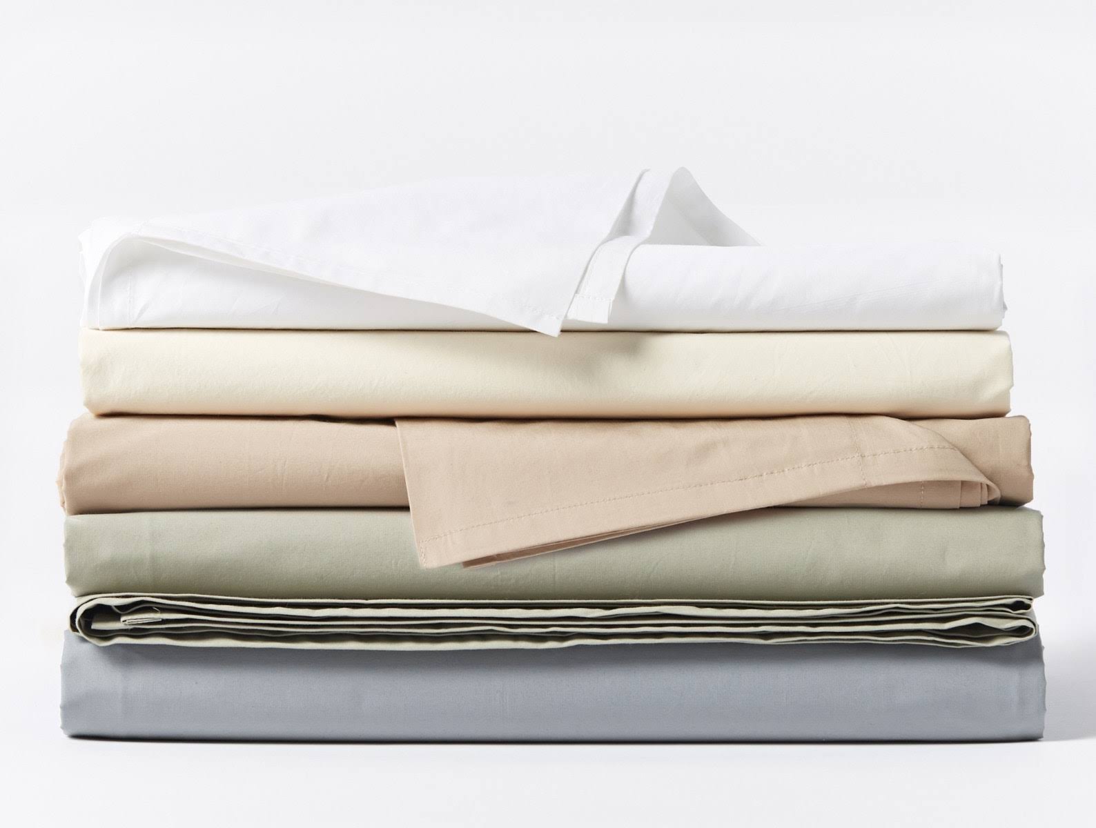 300 Thread Count Organic Percale Fitted Sheet Queen I9680