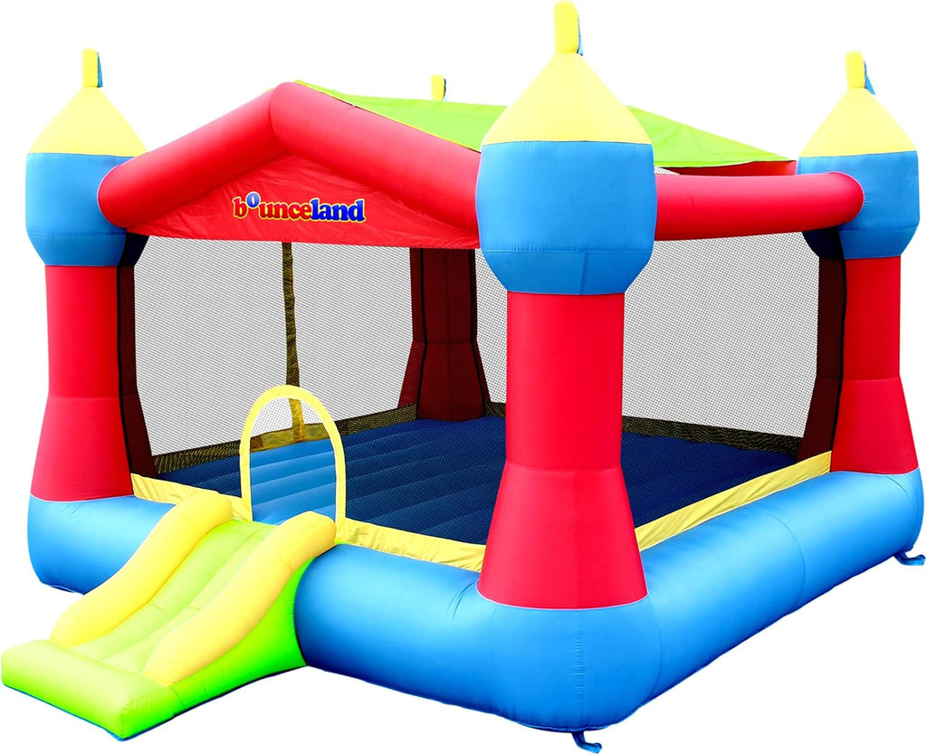 Inflatable Party Castle Bounce House with Basketball Hoop and Slide C249