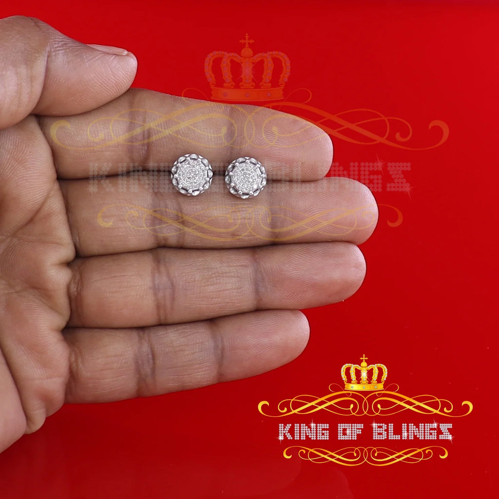 925 Sterling Silver Diamond Stud Earrings A2498