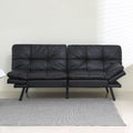 Black Convertible Memory Foam Futon Sofa Bed B298