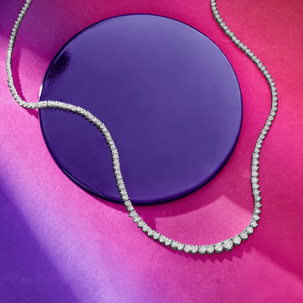 3.00 ct. t.w. Diamond Tennis Necklace in Sterling Silver N887