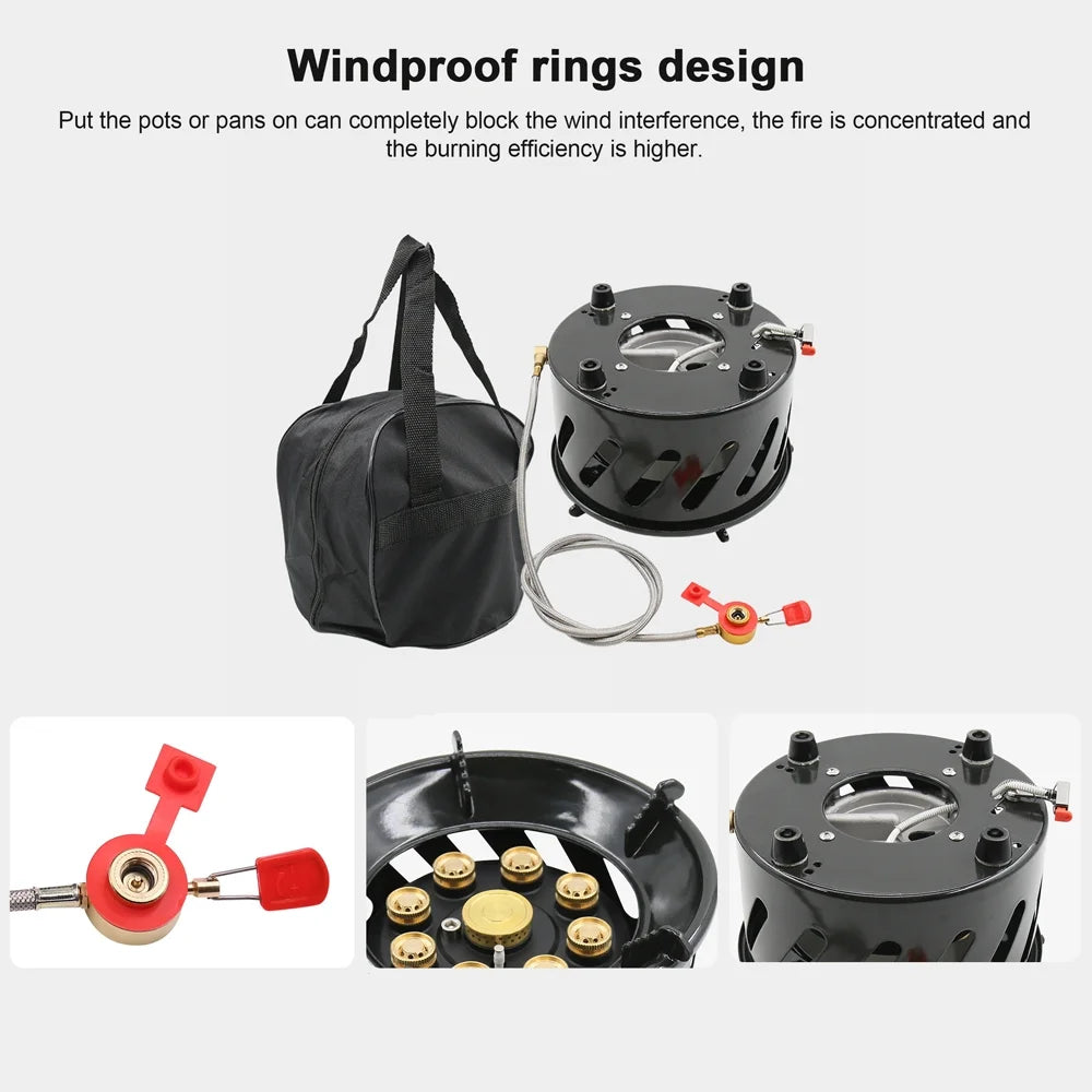 Enamel & Copper Camping Stove, 19800W High-Power Outdoor Furnace H79960