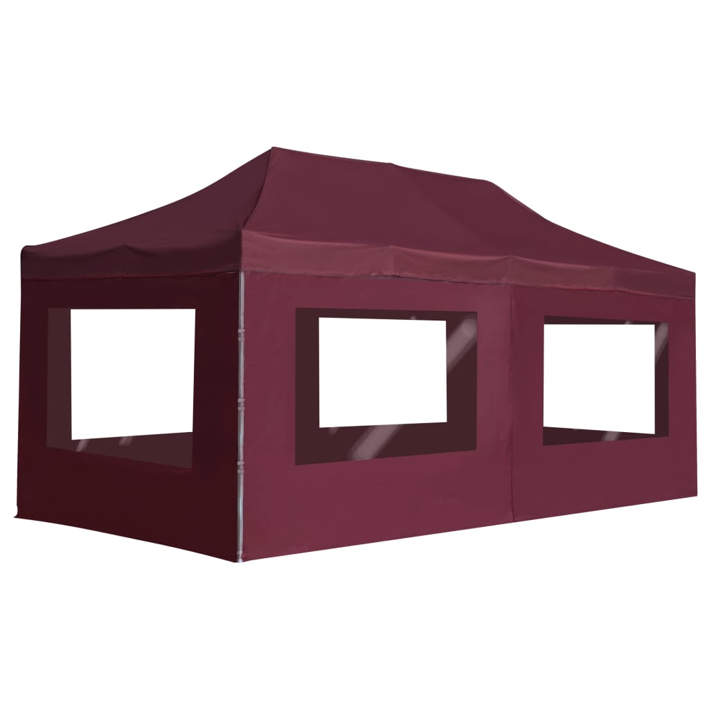 Wine Red Aluminum Folding Party Tent with Walls Y693