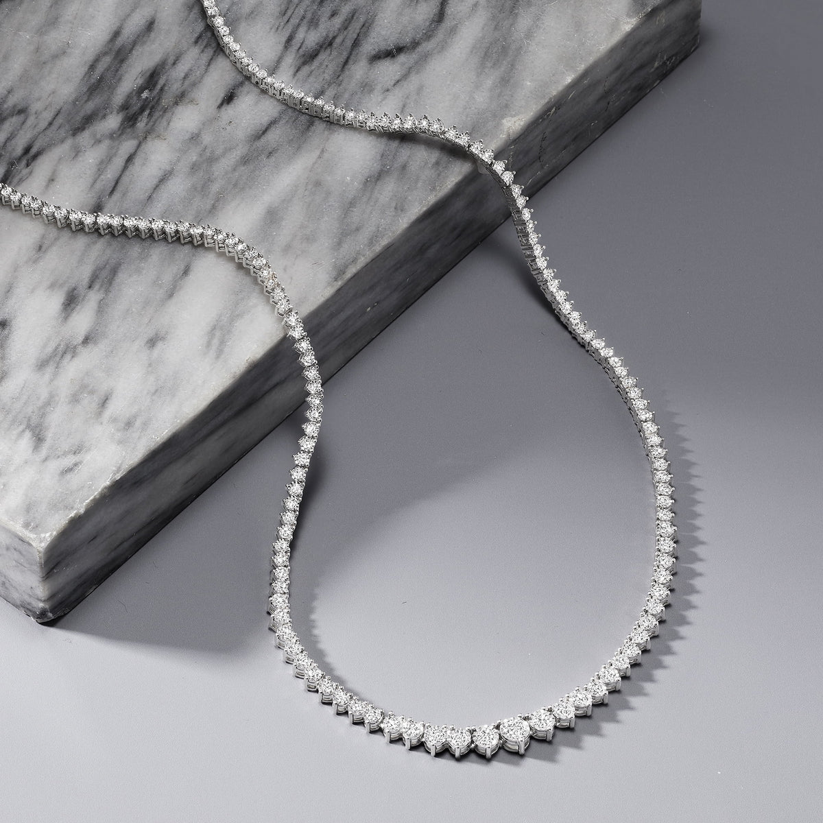 3.00 ct. t.w. Diamond Tennis Necklace in Sterling Silver N887