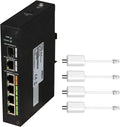 Industrial 4 Port POE & EOC Hybrid ePOE Switch with Ethernet Over Coax Technology G19720