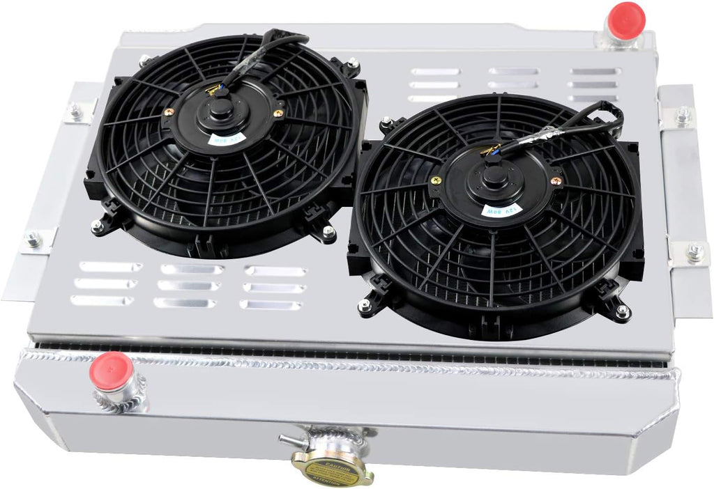 4 Rows All Aluminum Radiator with Shroud and 2x12" Fans B678640