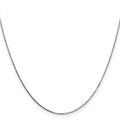 14K White Gold Ultra-thin Box Chain Necklace 16 Inches T3571