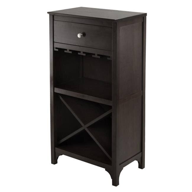 Modular Wine Cabinet with One Drawer Glass Rack Shelf V475614