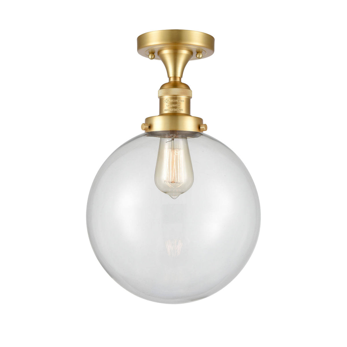 Satin Gold Semi-Flush Mount Light W230650