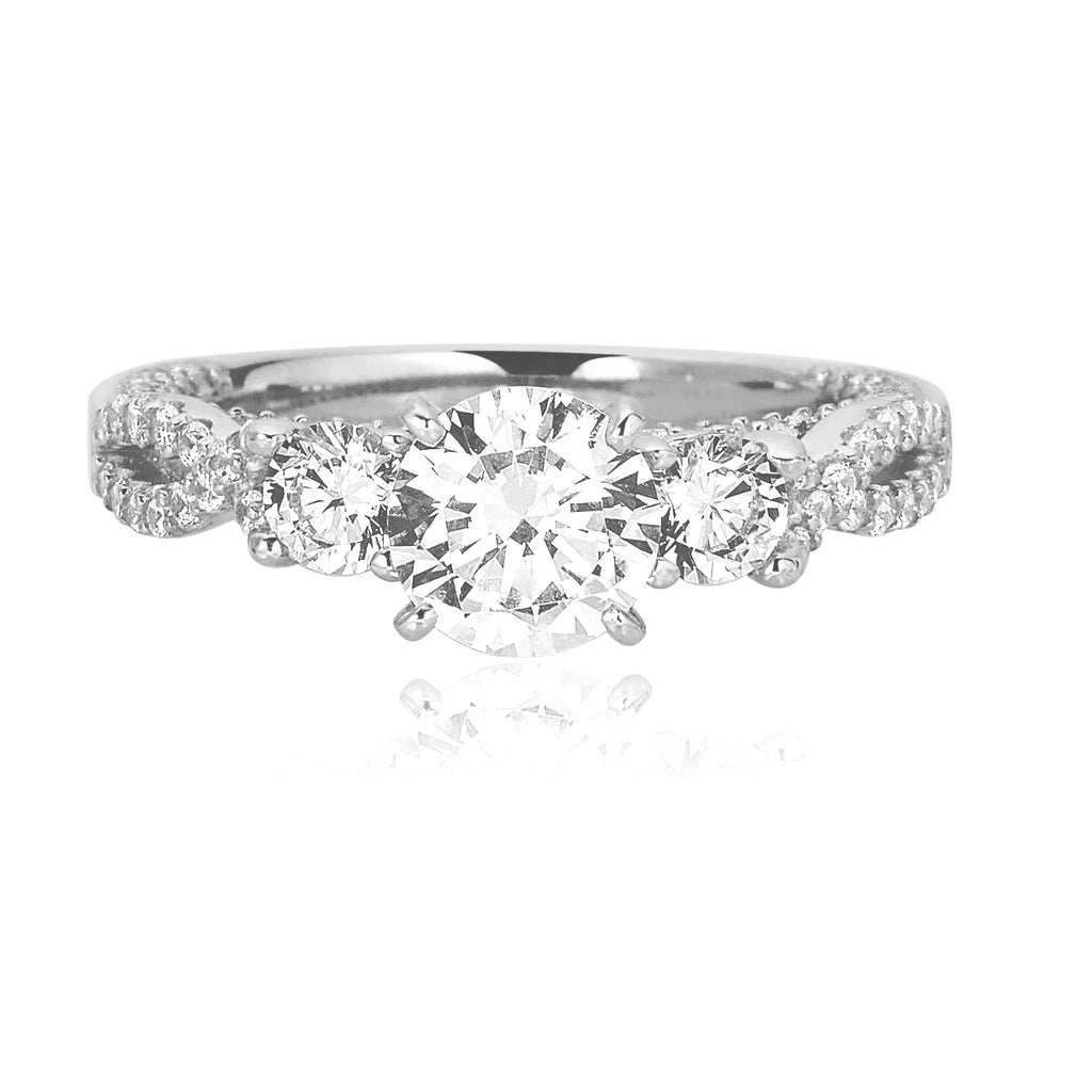 10K White Gold 1.25 Carat Simulated Diamond CZ Ring A29845