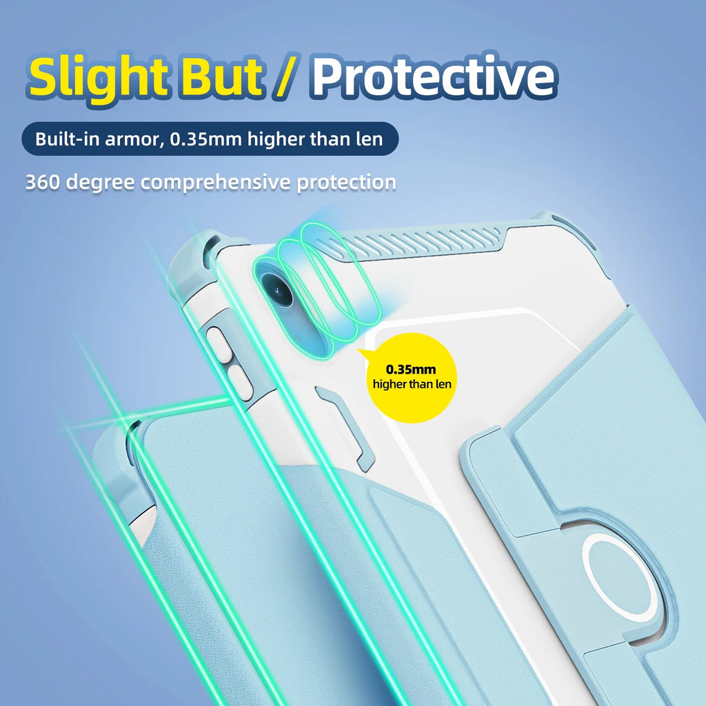 Skyblue Rotating Case for iPad 10th Generation 10.9-inch with Pencil Holder B2225
