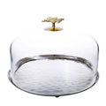 Glass Cake Dome with Mosaic Handle J73627